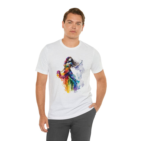 Rainbow Belly Dancer's Pose - Short Sleeve Tee